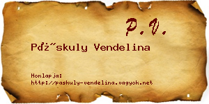 Páskuly Vendelina névjegykártya